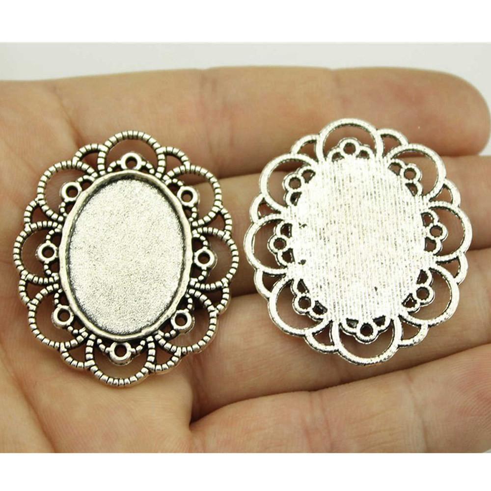 Owalna szklana baza kaboszonowa, oprawa, ramka pasująca 18x25mm 13x18mm, akcesoria, części, męska biżuteria, masywna, oryginalna dla Ciebie