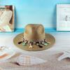 Spring and Summer European and American Shell Top Hats Women's New Versatile Straw Hats Fringed Bell-shaped Sun Protection Beach Hats Tide