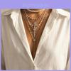 Geometric Cross Pendant Necklace With Alloy Chain For Trendy Unisex Fashion
