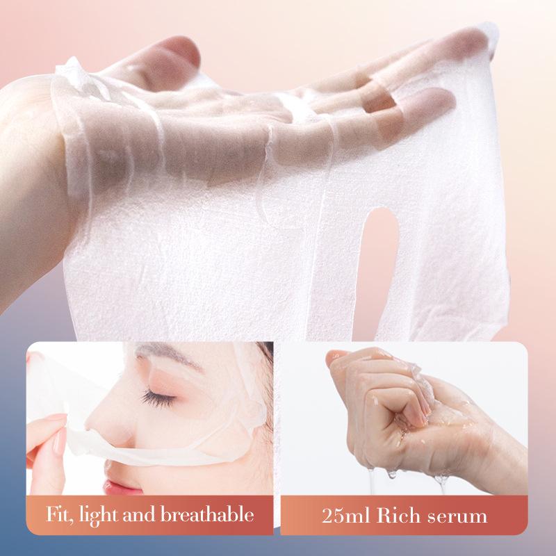 5/10pcs SADOER Rosehip Face Mask Facial Skincare Moisturizing Brightening Firming Hydrating Facial Masks Face Sheet Mask