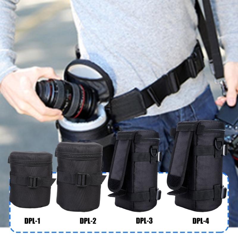 Shockproof Lens Protective Pouch Bag With Multi Compartments Compatible For Multiple Camera Lens Optional