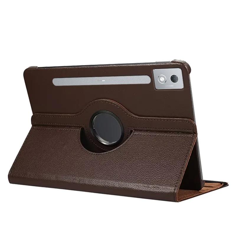 Für Lenovo Xiaoxin Pad Pro 12,7 Zoll 360 Grad drehbare Lederhülle mit Wake/Sleep TB373FU/TB375FC Funda