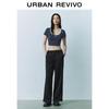 UR 2025 Spring Women's Casual High-Waist Wide-Leg Pants