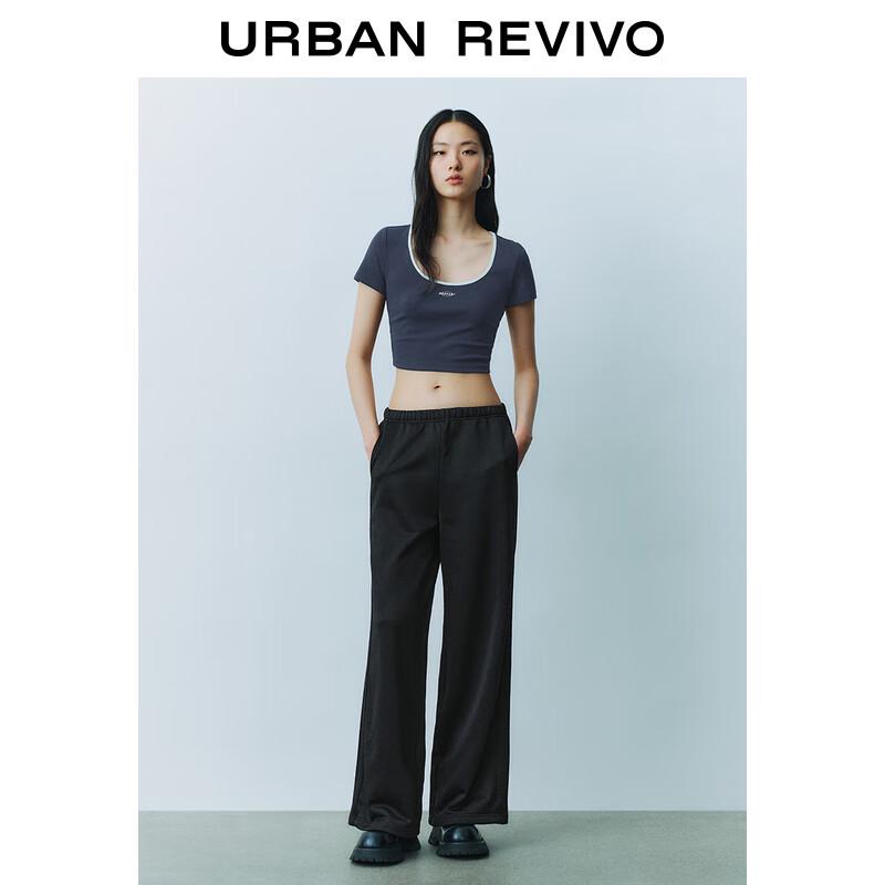 UR 2025 Spring Women's Casual High-Waist Wide-Leg Pants