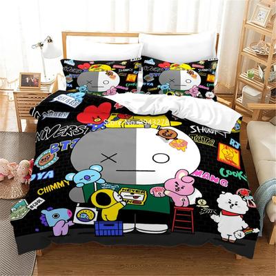 Schönes Cartoon-Serien-Design, bequeme Bettdecke, Bettbezug, Kissenbezug, Bettwäsche-Set, Jungen-Schlafzimmer-Dekoration, Heimtextilien