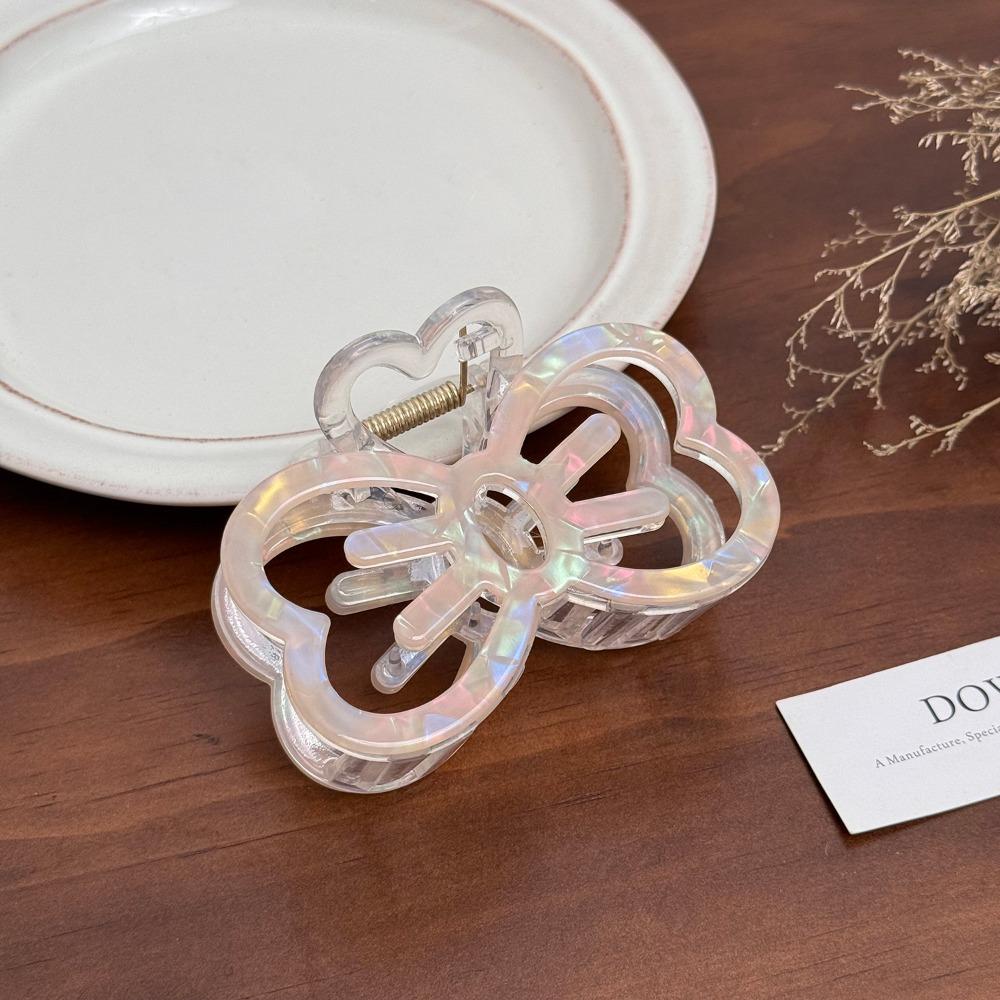 

Matte Texture Bow Hair Clip Claws Multi-Color Grab Clips Colorful Shark Hair Claw Girls Gift бежевий