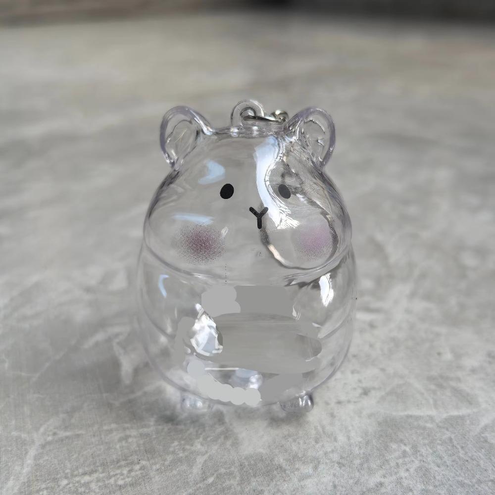 

Pet Shaped Hamster Hair Storage Hair Container Pet Hair Memorial Keyring Backpack Blush