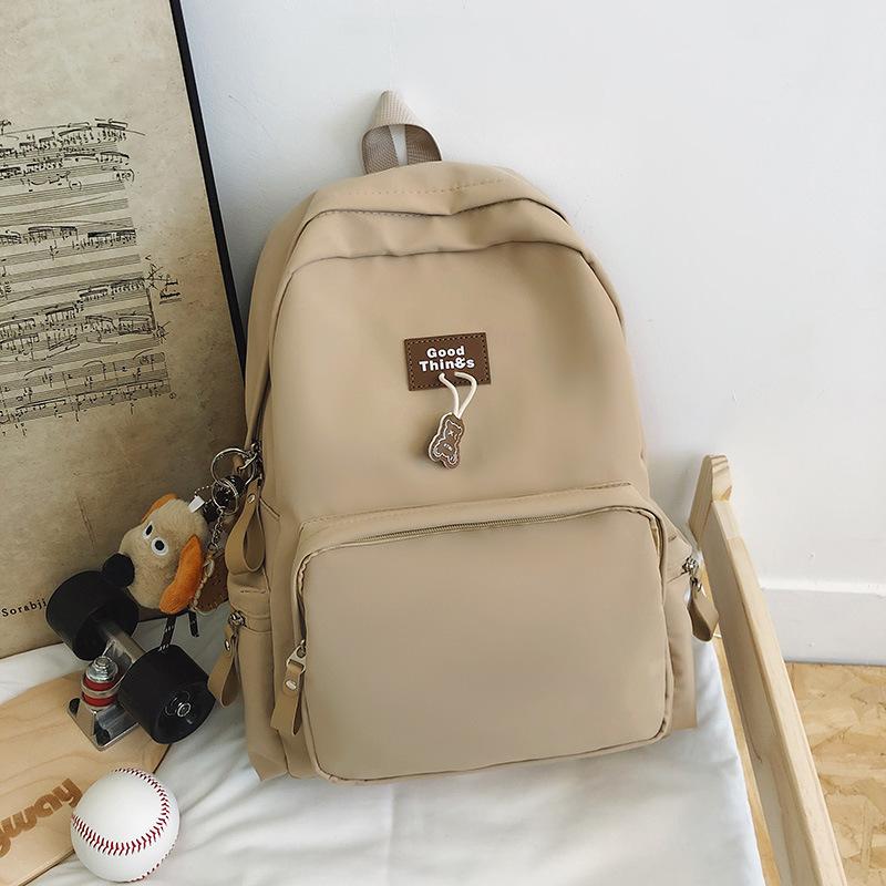Schoolbag Mori Large-capacity Campus Backpack Design Sense Niche Students Solid Color Backpack Junior High School Student College Student Schoolbag