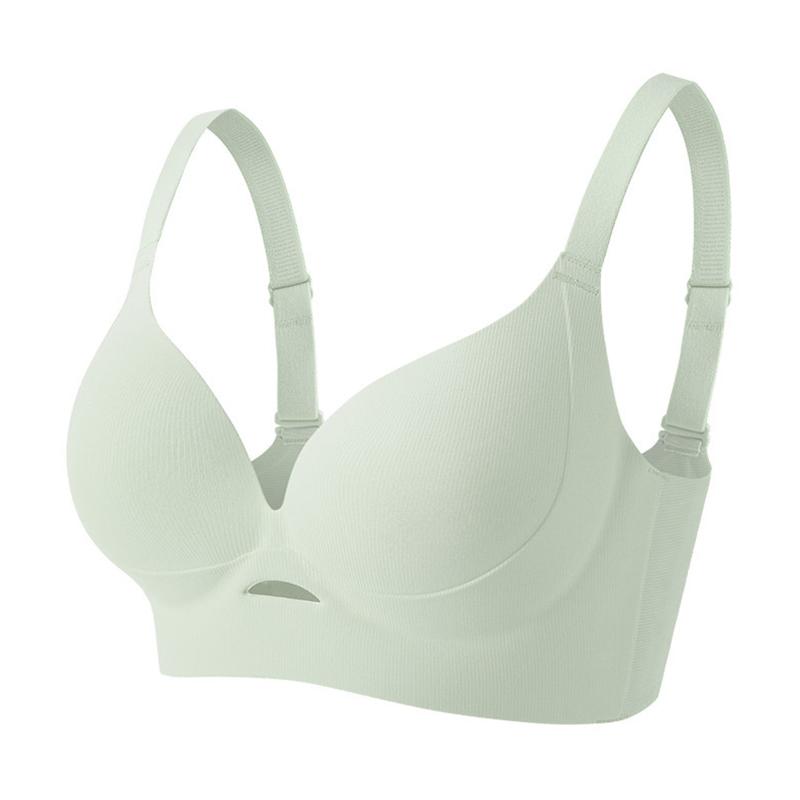 1Pc Seamless Comfortable Large Size Sexy Bra Slimming Nylon Ultrathin Double Shoulder Strap