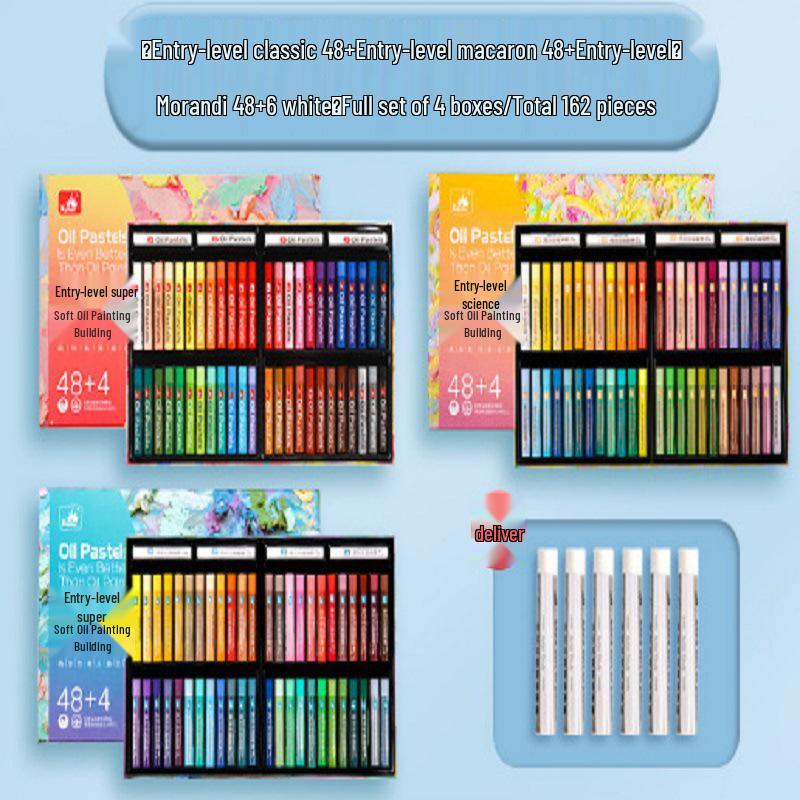 Gao Er Le Soft Oil Pastels - 24/36/48 Colors Set for Primary School Students