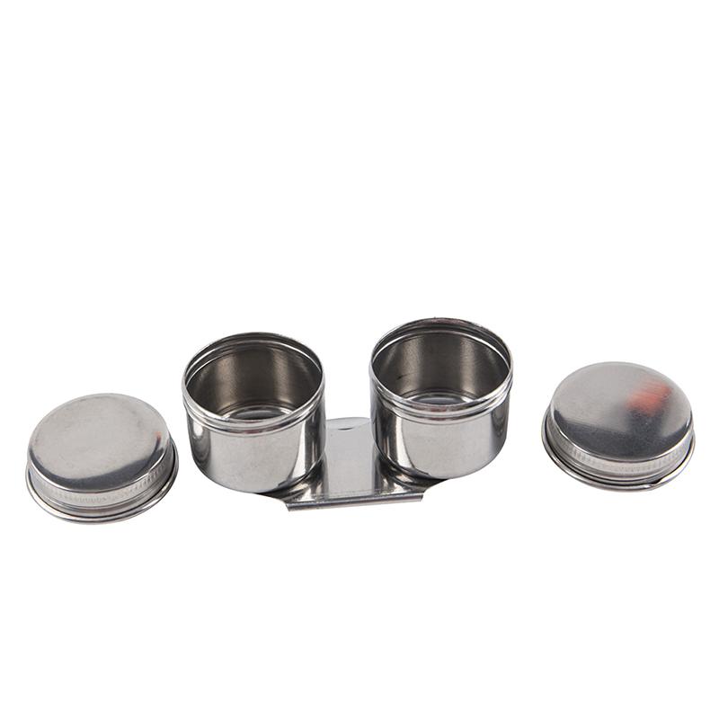 Painting Oil Pot Portable Stainless Steel Oil Painting Palette Cup with Lid