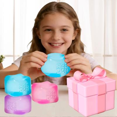 Schylling Needoh Nice Cube Stress Relief Squishy Squeeze Fidget Sensory Toy Anti-Anxiety Focus Calm Toy For Kids Adults ADHD