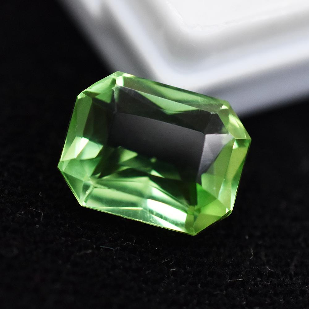 7 Ct Natural Grandidierite Bluish Green Emerald Cut Certified Fabulous Gemstone