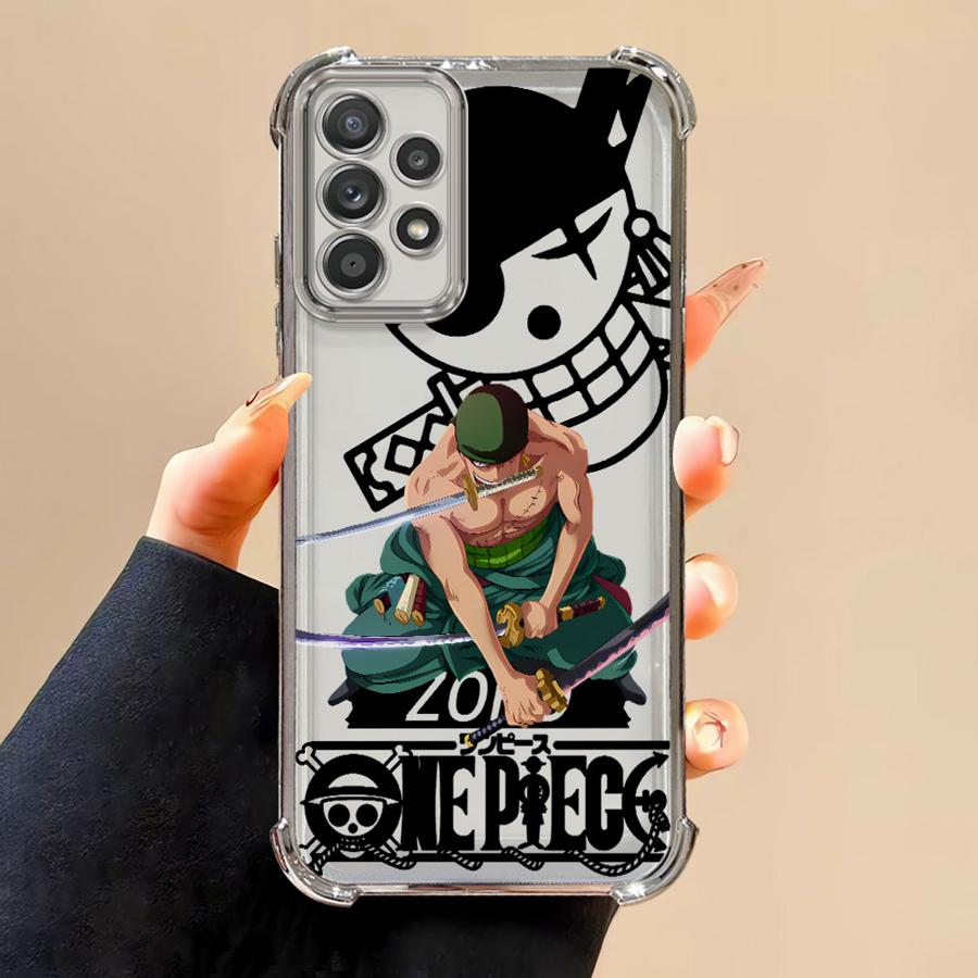 Case for Samsung Galaxy A33 A26 A35 A36 A21s A16 A24 A15 A25 A52 A55 A13 Soft Phone Cover One Piece Zoro Luffy