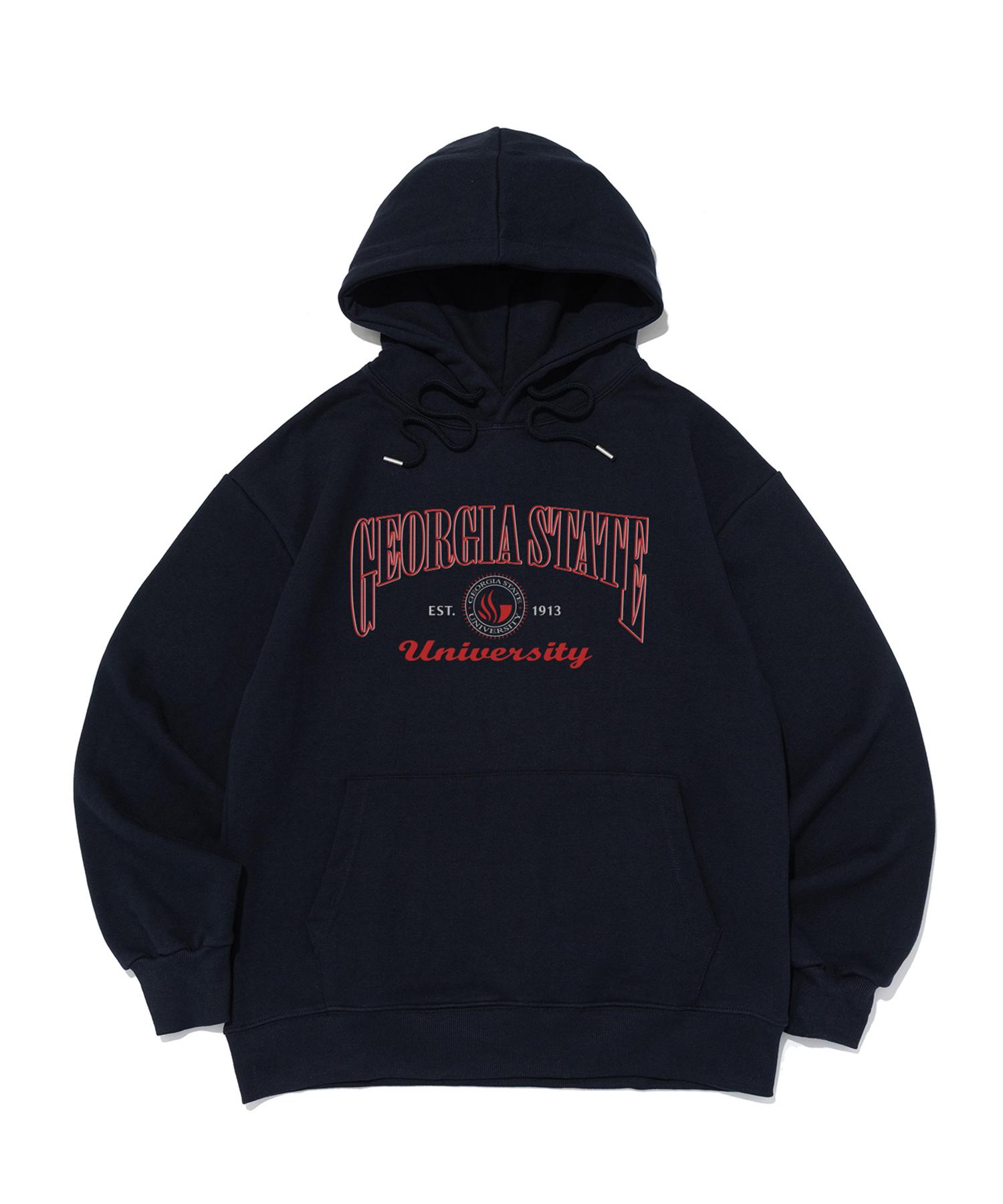 613 Seoul 1913 Lettering University Hoodie (Navy) S (Brushed)