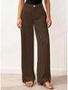 European-American High-Waisted Wide-Leg Women's Suit Pants - Simple Drapey Style for Spring/Summer Business Casual