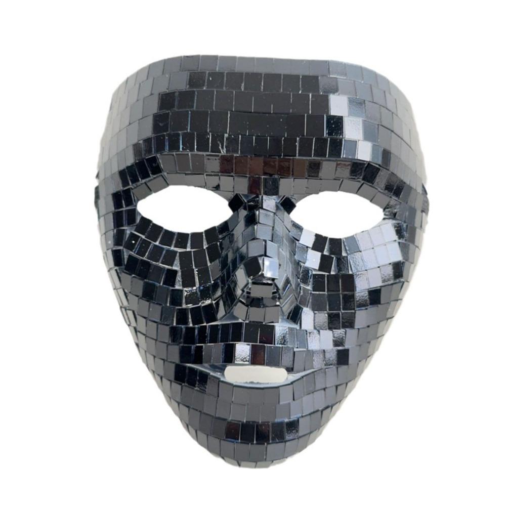 Male Adult Night Club Mask Masquerade Home DJ Decor Creative Ball Glitter Mirror Face Mask Gift