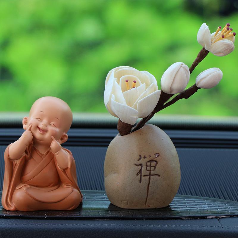 

The Ping An Little Monk Peaceful Little Monk Car Interior Decoration Buddha Zen Monastery Car Accories Str Relief M Driver S