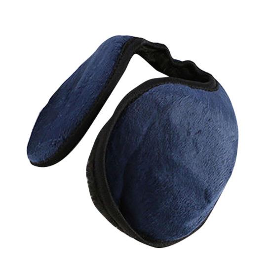 Men Winter Solid Color Plush Ear Muffs Earmuffs Warmer Behind the Head Band