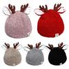 Trendy Woolen Hat Children Antlers Knitted Hat Christmas Hat Winter Halloween