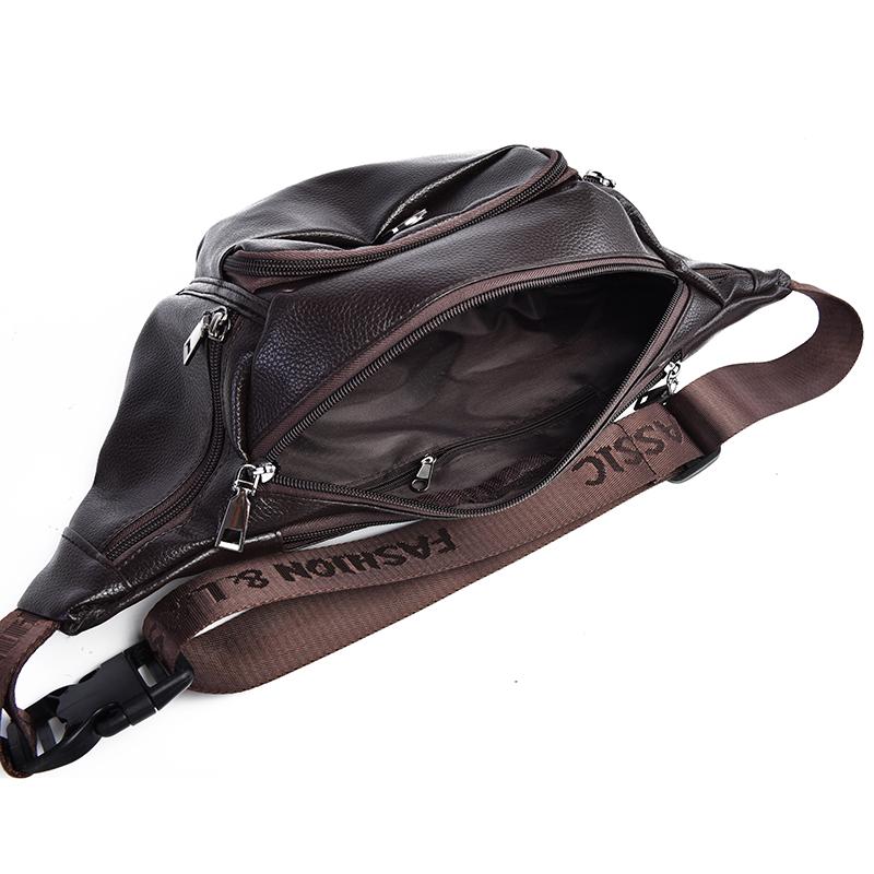 Men's Leather Waist Bag - Retro Fanny Pack, Sling Chest Bum Bag, Crossbody Hip Belt, Casual Fashion, Durable & Stylish