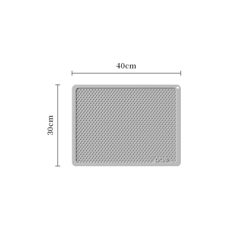 

Silicone Sink Mat Non-Slip Drying Rack Pad Heat Resistant Kitchen Drain Board Water Absorbent Mat Countertop Utensils Organizer 30x40CM серый