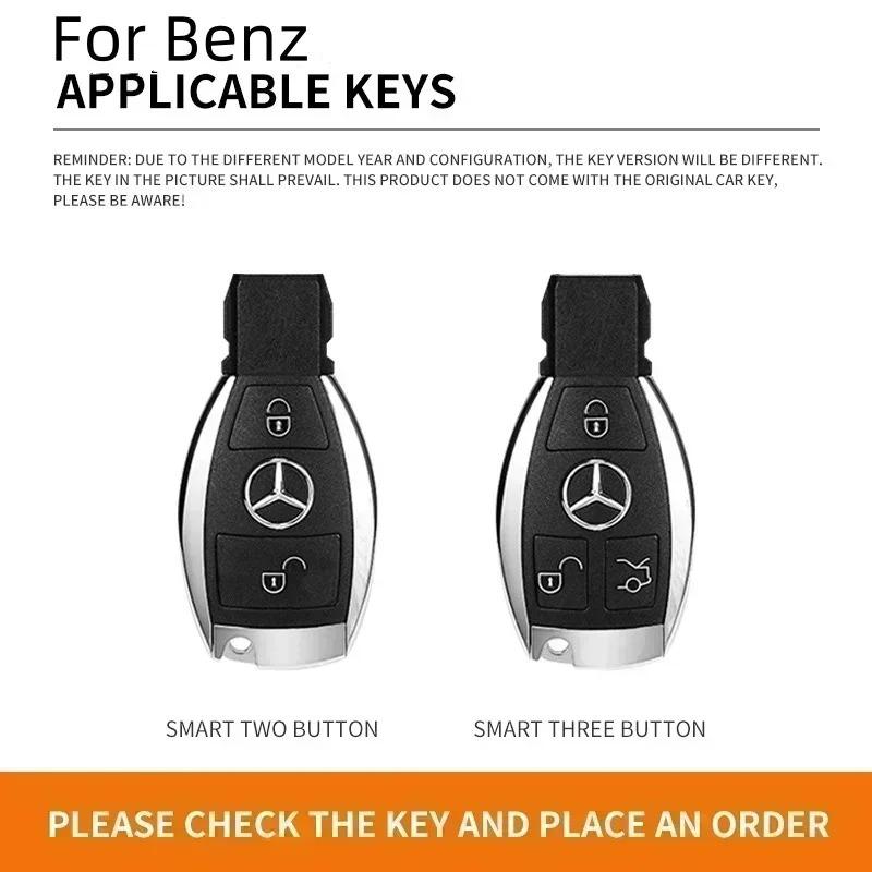 Zine Alloy Car Key Case Cover Shell Holder For Mercedes Benz A B C E Class GLS GLA GLK GLC CLS CLA AMG W204 W205 W212 W463 W176 CD1