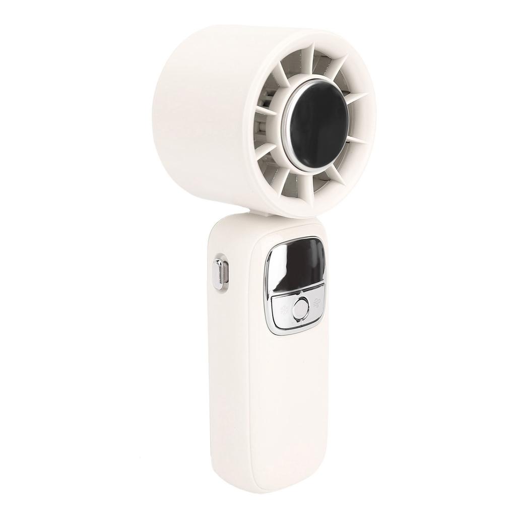 Portable Handheld Turbo Fan 100 Gears Ice Cooling Foldable Neck Hanging Mini Handheld Fan with LED Display for Travel