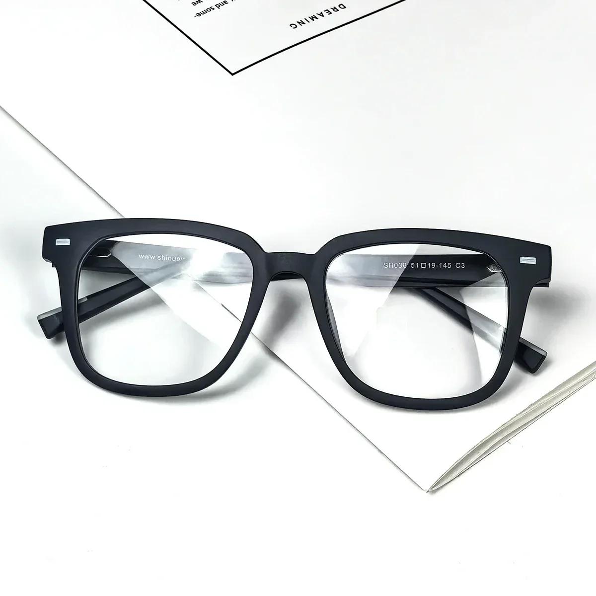 

SHINU Men Ladies Grade Eyeglasses -300 Blocking Light Blue Glasses Photochromic Myopia Glasses Tr90 Spectacle Frame Frame for Men -3.00 myopia 1.5