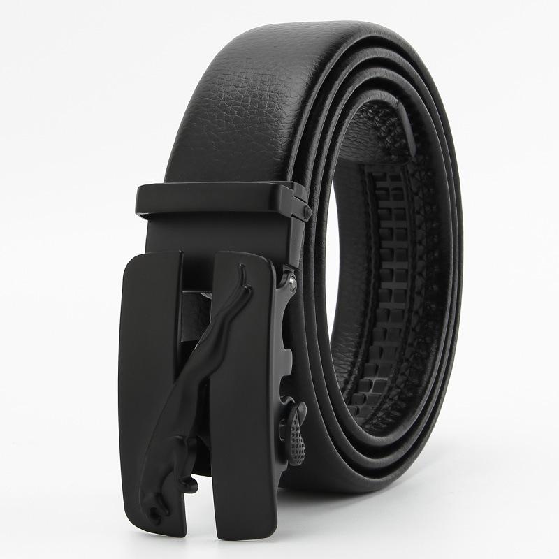 

Новый устойчивый к царапинам ремень из микрофибры с обшивкой края для мужской автоматической пряжки, имитация коровьей кожи, деловой повседневный ремень 110-130cm