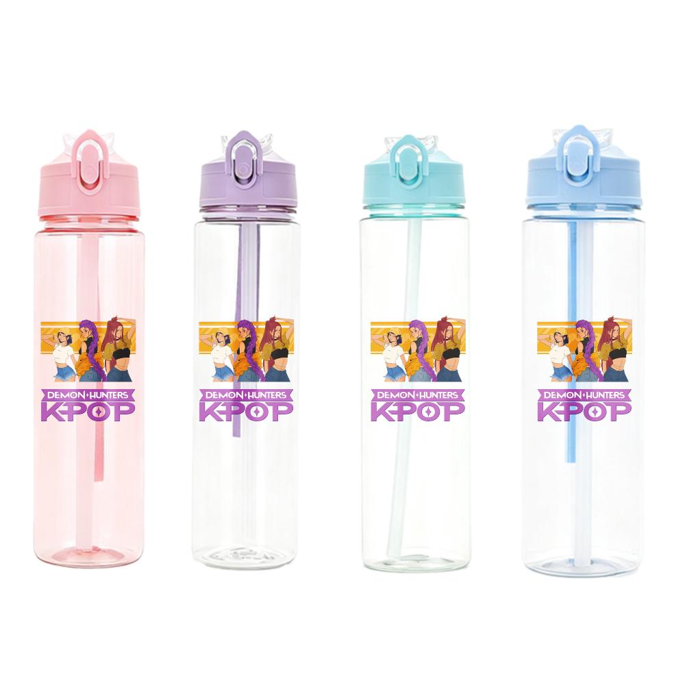 

Anime Kpop Demon Hunters Character Water Cup Big Capacity Outdoor Portable Drinking Bottle Present designed for Boys plus Girls Purple