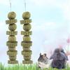 Hamster Chew Toy Rich Fiber Teeth Grinding Toy Handmade Natural Grass Cake and Grass Ball for Small Animals