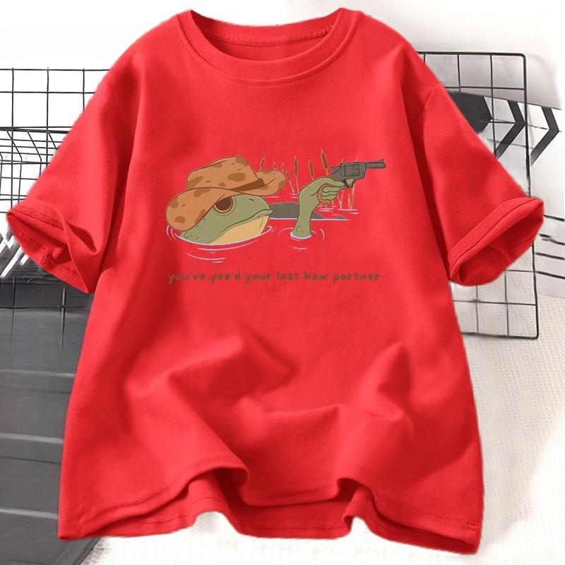 You Just Yeed Your Last Haw TShirt WOMEN Unisex Cowboy Frog T Shirt Funny Toad Lover Tshirt Cotton Round Neck Short Sleeve Tees