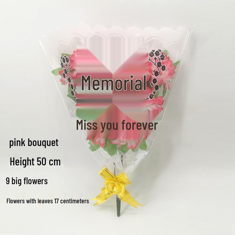 Qingming Chrysanthemenstrauß: Seidenblumen (künstlich) für das Gräberfegen und Friedhofsgedenken