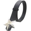 Belt Adjustable Waistband Trouser PU Leather Belt Star Buckle Belt Pentagram Star Belt Waist Belt
