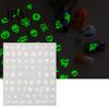 DIY Nail Art Stickers 6 Sheets Halloween Glow-in-the-dark Sticker, Spooky Ghost Pumpkin Skull Manicure Dark Theme Supplies Decal, Decoration