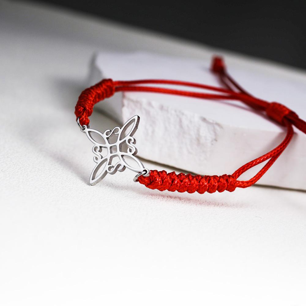 

Tangula Adjustable Witch Knot Bracelet Stainless Steel Charm Wicca Jewelry Gift for Women Men