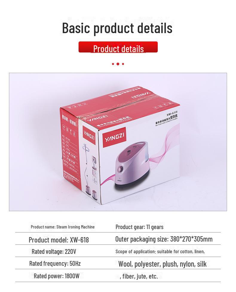 Intelligentes, multifunktionales, vertikales Handdampfbügeleisen mit Stange