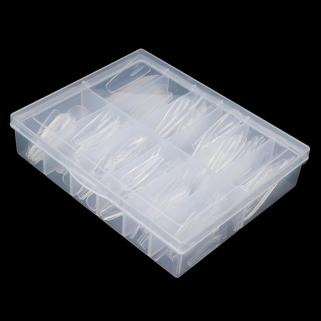 240pcs Artificial Ultra Thin Nail Tips Transparent False Nail Extension Tips Clear Nail Tips