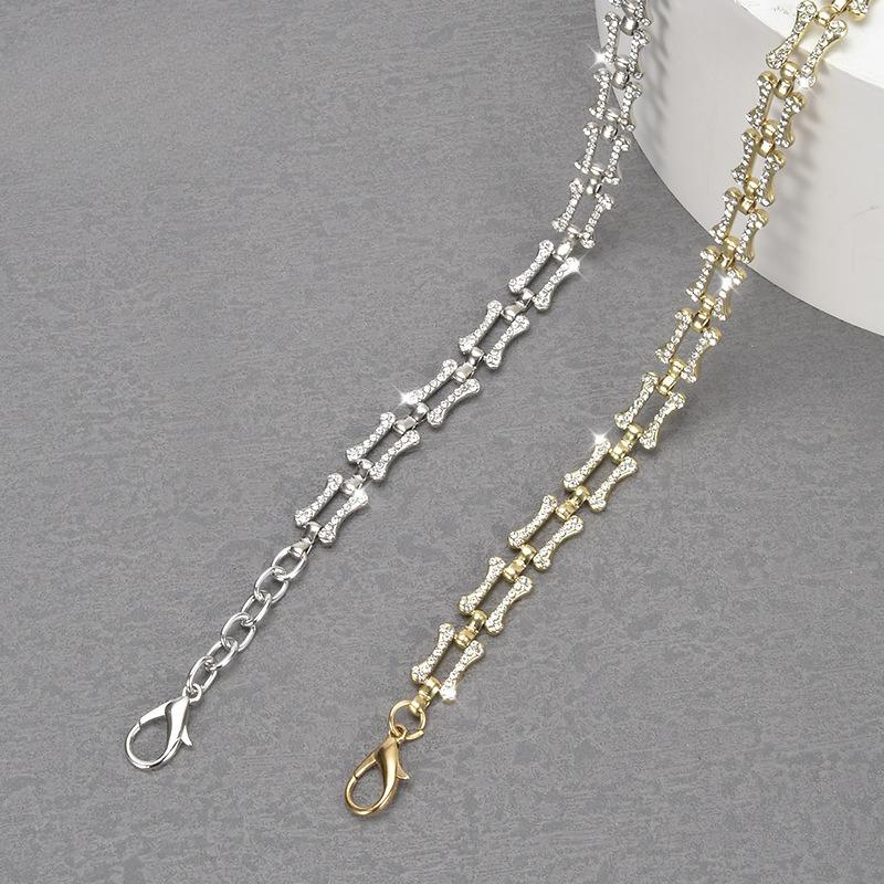 Personalized Decorative Waist Chain for Women Rhinestone Inlaid Thin Metal Belt Dress Waist-hugging Accessories Skirt Chain