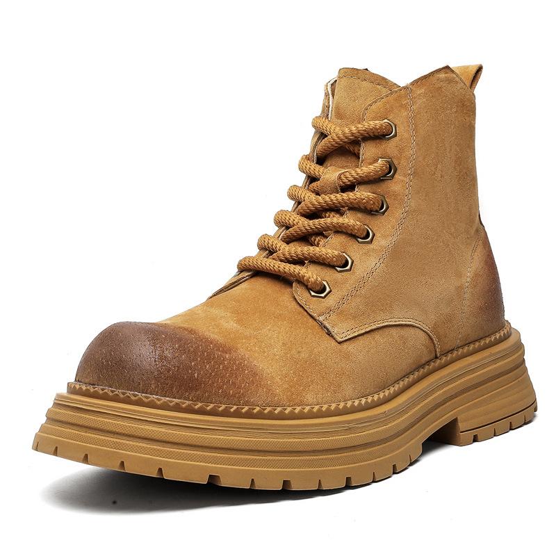 

Ботинки из ревеня мужские дышащие ботинки Martin лето 2024 новые универсальные ботинки с толстой подошвой для инструментов 66687-J 38 жёлтый