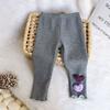 Girls Fleece Lined Pants Winter Warm Korean Style Fashion Heart Print Tights for Baby Toddler Leggings Trousers