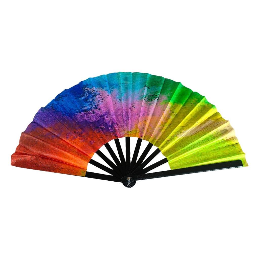 Chinese Style Folding Fan With Plastic Frame For Dance Performances And Gifts