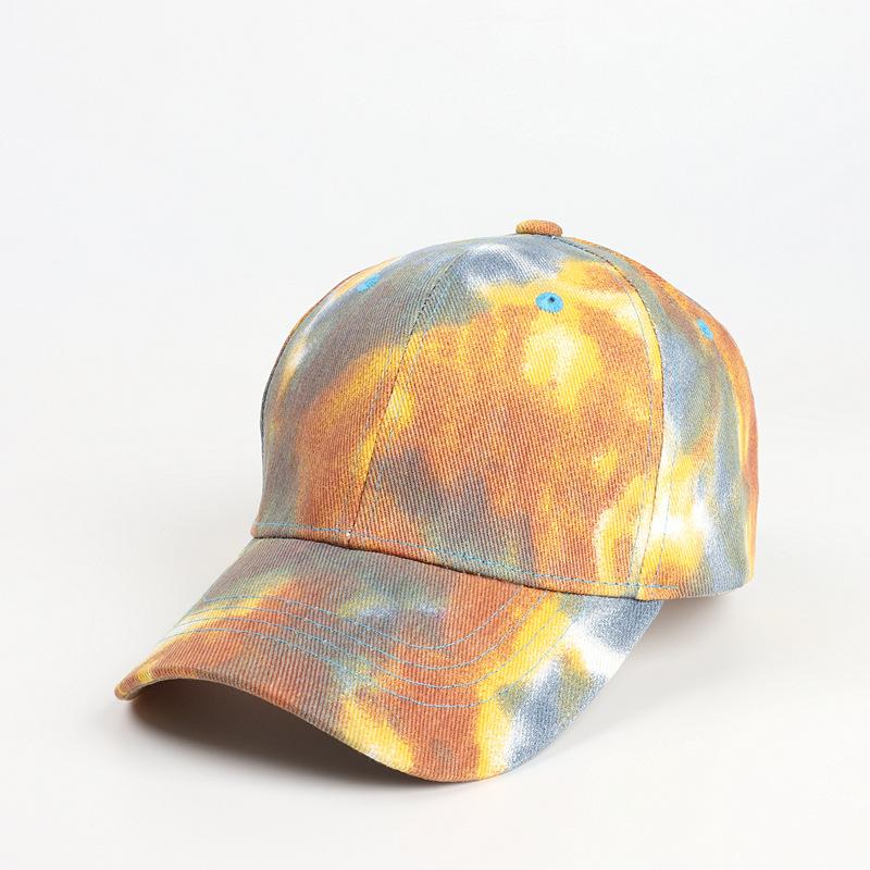 New Fashion Colorful Tie-Dye Baseball Cap Spring Men'S And Women'S Trend Lovers Hat Outdoor Sports Adjustable Sun Graffiti Bones