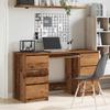 Vintage Wood Effect Desk 140 X 50 X 77 Cm Particleboard