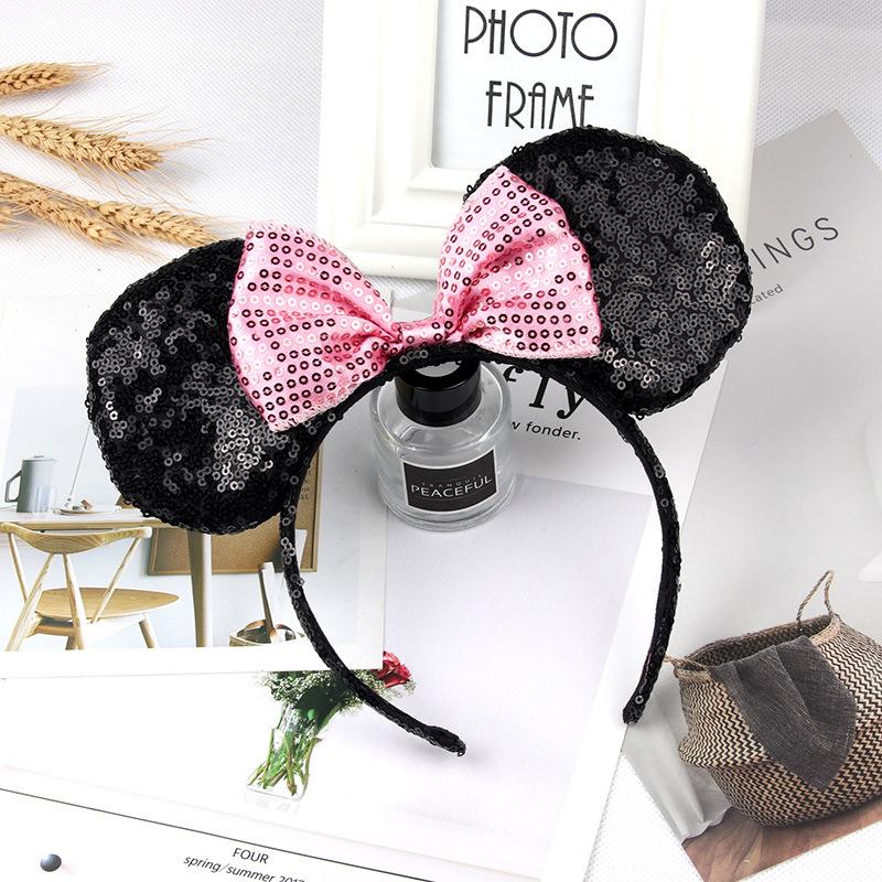 Sparkling Bow Headband for Adults and Children for Princess Photo Shoots and Amusement Park Hair Accessories