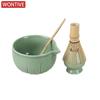 1/4 szt. Japońska Filiżanka do Herbaty Zestaw Akcesoriów do Ubijania Matchy oraz Matcha do Miseczki na Matchę Taca Bambusowa Miotełka Akcesoria do Ceremonii Herbacianej