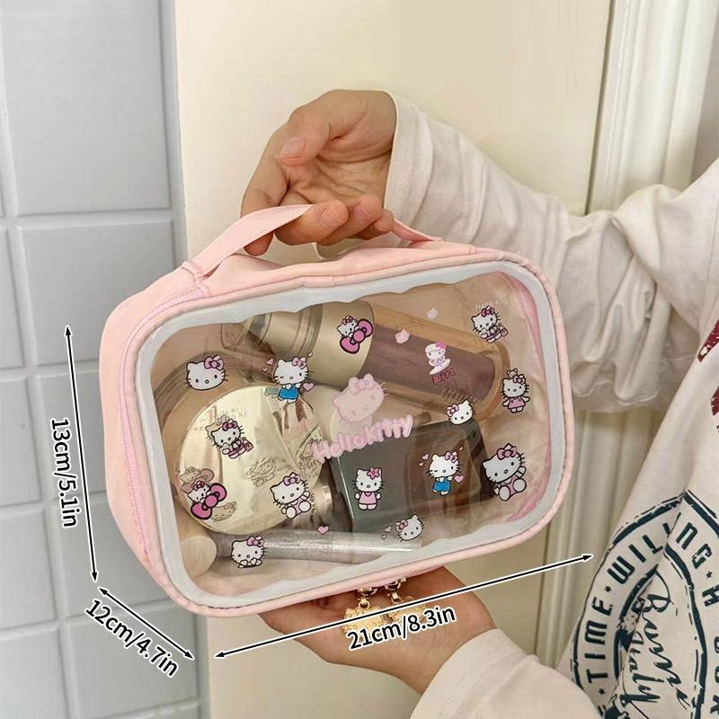 Girls Cosmetics Bag Large Capacity Transparent Pvc Makeup Storage Bag Portable Travel Wash Gargle Bag Waterproof
