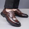 Fashion Fashion Cow Leather Platform Business Man Dress Shoes Designer Soft-soled Wedding Shoes for Men Spring Autumn Retro Loafers Male