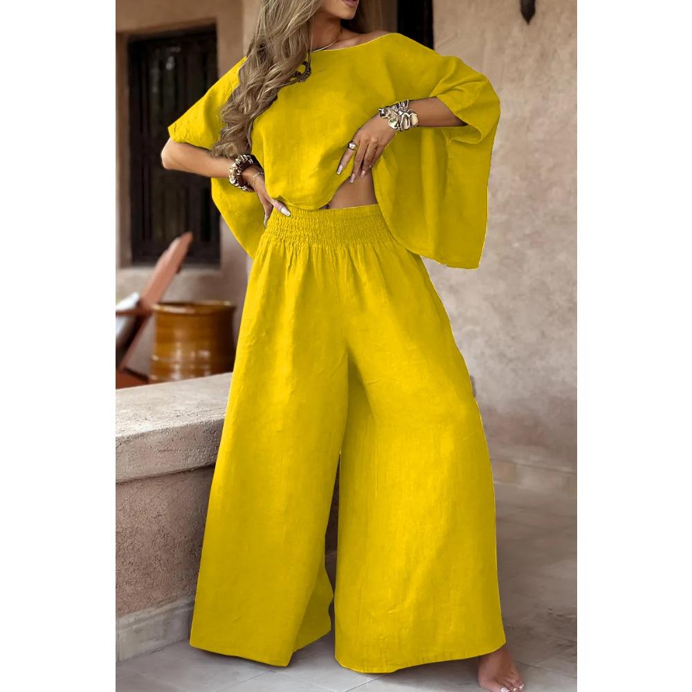 Fashionable Casual Loose Short-sleeved Plus-size Suit for Women